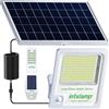 intelamp Faro Solare 12000mAh 3000LM per Esterni IP65 con Pannello Solare Grande e Sensori di Movimento, Luci di Sicurezza Solari per Giardino e Cortile faretto led esterno solare faro led solare per esterno