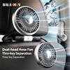 BALASHOV 360 ° Ventilatore USB Rotante a Doppia Testa, Ventilatore di Raffreddamento a 3 Velocità per Auto e Casa, Ventilatori Silenziosi, Elettrodomestici