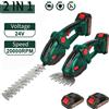 Tagliasiepi Elettrico Senza Fili 2-in-1, 20000 RPM, Portatile, Alta Potenza, Rasaerba Domestico, Leggero, Attrezzo da Giardino per Potatura e Diserbo