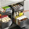 Vacclo Organizzatore Estraibile a 2 Livelli con Cassetti Scorrevoli, Altezza Regolabile, Scaffale Sottolavello per Cucina e Bagno