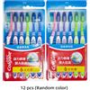 Colgate Spazzolino da Denti Unisex Stile Colgate con Setole Morbide e Medie, Design Ergonomico, Strumento per la Pulizia dei Denti per Famiglia, Uso Quotidiano e Viaggi
