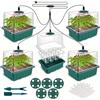 NONE Kit di 5 Vassoi per Semina e Germinazione con Base a Umidità Regolabile, Propagatore per Serra e Luce LED per Crescita Semi