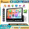 podofo Autoradio Universale Podofo 1Din con Carplay Wireless, Android Auto, FM, Retroilluminazione Colorata, Effetti Sonori EQ, Mirror Link
