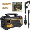 Idropulitrice Elettrica Portatile 220V 3000W ad Alta Pressione con Serbatoio Schiuma, 3 Modalità Spray e 2 Modalità Aspirazione per Pulizia Auto e Giardino