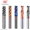 BB CNC Carburo Flat End Mill Tungsten Cutter 2 4 Flauto Metallo Acciaio Strumento di Lavorazione Chiave Viso Quadrato Router Bit 6 8 12 Gambo HRC55