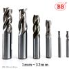 BB Frese Ad Alta Precisione HSS Taglierina Per Metallo Co8 Cobalto D1-32mm 2 3 4 Flauti Denti Strumento di Fresatura In Alluminio Chiave sede Router Bit