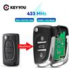 KEYYOU 2/3 Pulsante 433MHZ Ha Modificato Filp Chiave A Distanza Dell'automobile Per Peugeot Partner 307 308 407 408 3008 di CHIEDERE di Controllo chiave HU83/VA2 CE0536