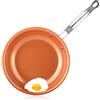 LMETJMA Padella antiaderente 20 24 28 cm Padella con rivestimento in ceramica titanio Padella per uova rotonda in rame Pentole da cucina KC0459