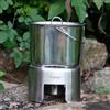 Tiartisan di Campeggio Esterna Pentolame E Utensili per Cucinare 304 in Acciaio Inox Esercito Edizione Mensa Lunch Box Tazza di Legno Stufa Set con Maniglia Appeso Pentola