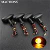 MACTIONS Moto Proiettile Indicatori di direzione Indicatori Lampeggiante Luci Lampada Nera Per Harley Cruiser Chopper Cafe Racer Per Honda Per Kawasaki