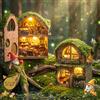 zuuton Kit Casa delle Bambole in Miniatura Fai-da-Te in Legno con Luci LED, Modello 3D Fatto a Mano, Regalo di Compleanno per Amici, Decorazione per la Casa