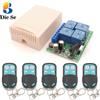 Diese Telecomando 433Mhz 220V 4CH 10A Ricevitore e trasmettitore relè interruttore rf per telecomando garage e interruttore luce remoto