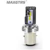 MAXGTRS AC 12V H4 BA20D LED Faro Del Motociclo Blub DC 11V-60V 2000LM 6500K Moto Luce 1860 Chip HS1 H6 Scooter Motobike Testa Della Lampada