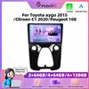 podofo Autoradio Podofo da 10 pollici per Toyota Aygo 2015/Citroen C1 2020/Peugeot 108, Carplay wireless, Android Auto, sistemi auto intelligenti, navigazione GPS, lettore multimediale, MirrorLink, BT, WIFI,