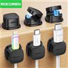 Rocoren Organizzatore di Cavi Magnetico ROCOREN, Supporto Adesivo per Cavi Sotto la Scrivania, Gestione Cavi Regolabile, Clip Portacavi