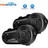 Fodsports 2pcs Fodsports V6S moto interfono bluetooth casco auricolare 6 pilota 1000m impermeabile citofono BT5.0, Radio FM