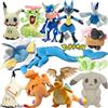 Aoger 72 Stili di Peluche Pokémon: Vaporeon, Mega Dragonite, Greninja, Lucario, Sprigatito, Mimikyu, Lugia, Caterpie, Bewear