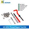 xcan 25 pz Kit di Strumenti di Riparazione Filettatura M3/M4/M5/M6/M7/M8/M10/M12/M14 per Ripristino Filettature Danneggiate Chiave Chiave Kit di Punte di Riparazione Filettatura