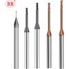 BB Fresa in micro metallo duro a collo lungo profondo 2xD Taglierina per la lavorazione delle costole CNC Diametro piccolo 0,2 0,3 0,4 0,5 0,6 0,7 0,8 0,9 mm Mini