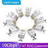 Vention Intervento Cat7 RJ45 Connettore Cat7/6/5e STP Cavo Ethernet 8P8C Modulare Spina Testa placcato In Oro per di rete RJ 45 Crimpatrice Connettori
