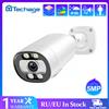 Techage Telecamera POE AI 4K H.265 5MP 8MP con Comunicazione Bidirezionale e Rilevamento Umano per Sistema di Sorveglianza CCTV