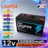 Ddadache Batteria professionale agli ioni di litio LiFePO4 da 12V 150Ah, adatta per ricarica solare, campeggio all'aperto e applicazioni off-grid per barche da pesca, con porta USB