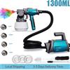 Parrior Pistola a spruzzo elettrica HVLP da 800W con serbatoio da 1300ML, 4 ugelli e 3 modelli di spruzzatura per recinzioni, pareti di casa, mobili, armadi, capannoni da giardino, pittura fai-da-te - Blu