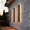 IISINUO Lampada da parete per esterni impermeabile LED Illuminazione lineare lunga IP65 Alluminio per giardino Garage Portico Applique Apparecchi 110V 220V Apparecchio