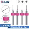 XCAN 0.8mm 10 pz/lotto Micro Punte da Trapano in Metallo Duro CNC PCB Set di Punte da Trapano