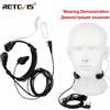 Retevis ETK002 Walkie-Talkie Auricolare 2Pin Gola Microfono Tubo Acustico Auricolare Radio per Baofeng UV5R Retevis RT622 H777 TYT