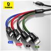 BASEUS Cavo USB Baseus 3 in 1 Cavo di tipo C per Samsung Xiaomi Mi Cavo 4 in 1 per iPhone 14 13 12 X 11 Pro Max Cavo micro USB per caricabatterie