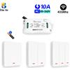 Diese Interruttore da parete wireless Diese 433 Mhz rf 86 Trasmettitore da pannello a parete Interruttore di sicurezza e interruttore relè AC 110 V 220 V per lampada leggera