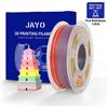 JAYO Filamento 3D JAYO PLA/PETG 1,1 kg Tolleranza 1,75 mm di diametro +/- 0,02 mm Muti-colore 100% senza bolle Materiale di stampa 3D ecologico