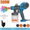 Parrior Spruzzatore di vernice elettrico HVLP con contenitore da 600 ml, 4 ugelli e 3 modelli di spruzzatura, facile da pulire, per pareti, mobili, armadietti, pittura fai da te, per la casa - Blu