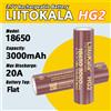 liitokala 1-30 pezzi LiitoKala HG2 18650 3000mah batterie ricaricabili a scarica ad alta potenza potenza ad alta scarica, 30A grande corrente