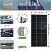JINGYANGPV Pannello Solare Rigido 12V 120W 240W 18V, Cella Fotovoltaica Monocristallina con Garanzia 25 Anni, Caricabatterie 12V per Campeggio