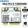 fenvi Scheda WiFi Dual Band per Intel 7260 7260HMW 7260AC MINI PCI-E 2.4G/5Ghz 802.11ac con Adattatore Bluetooth 4.0 per Win 7/8/10