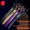 Fenice Professional JP440c 7 pollici Forbici per toelettatura di cani da compagnia di alta qualità Cesoie per sfoltire curve Forbici più sottili Chunker