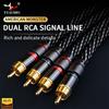 YYAUDIO Cavo RCA HIFI, Cavo di Interconnessione Stereo per Audio Hi-Fi Avanzato ad Alte Prestazioni, da 2RCA a 2RCA per Altoparlanti