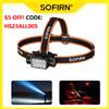 SOFIRN HS23 3320lm Lampada Frontale con Luce LED Bianca e Rossa, Ricaricabile 21700, Ricarica Rapida Type-C, Torcia Impermeabile IPX6 per Esterni