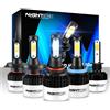 NOVSIGHT NIGHTEYE Fari per auto super luminosi H7 LED H4 led H8/H9/H11 HB3/9005 HB4/9006 Lampadina automatica 72W 9000LM Faro per automobili 6500K