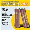 liitokala 1-24 pezzi LiitoKala HG2 18650 3000mAh batteria 3.6V scarica 20A dedicata scarica ad alta potenza + Nicke fai da te