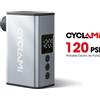 CYCLAMI Pompa d'aria portatile per bicicletta CYCLAMI A3 mini, 120 PSI, gonfiatore elettrico compatto per pneumatici, tipo C, in lega di alluminio, gonfiaggio rapido per MTB e bici da strada