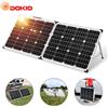 DOKIO Pannello Solare 18V Pannelli Solari Pieghevol Solar Panel 100W Pannelli Fotovoltaici + 12V Solar Charge Controller Con 5V USB Kit Fotovoltaico Accessori Per