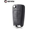 KEYYOU 20 pz/lotto 2 pulsanti Flip telecomando pieghevole chiave dell'automobile copertura Fob caso Shell Styling Case per Vauxhall Opel Corsa Astra Vectra