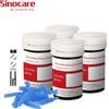 SINOCARE 50/100/200/300/400 pezzi Sinocare AQ Smart & AQ Strisce reattive per la glicemia vocale e lancette per il tester del diabete