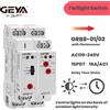 GEYA GRB8-01/02 Interruttore Crepuscolare su Guida DIN, Timer Fotoelettrico, Relè Sensore Luce AC110V-240V, Accensione/Spegnimento Automatico