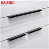 NAIERDI Maniglie per mobili nascoste in oro nero Maniglie per armadi da cucina in lega di alluminio Maniglie per cassetti Maniglia per mobili Hardware per camera da letto