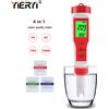 yieryi Nuovo Misuratore TDS PH Yieryi, Tester Digitale per Qualità dell'Acqua PH/TDS/EC/Temperatura per Piscine, Acqua Potabile, Acquari