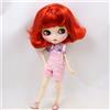 DBS ICY DBS blythe Doll No.BL1248 capelli rossi labbra intagliate opaco personalizzato viso corpo articolato 1/6 bjd ob24 anime girl